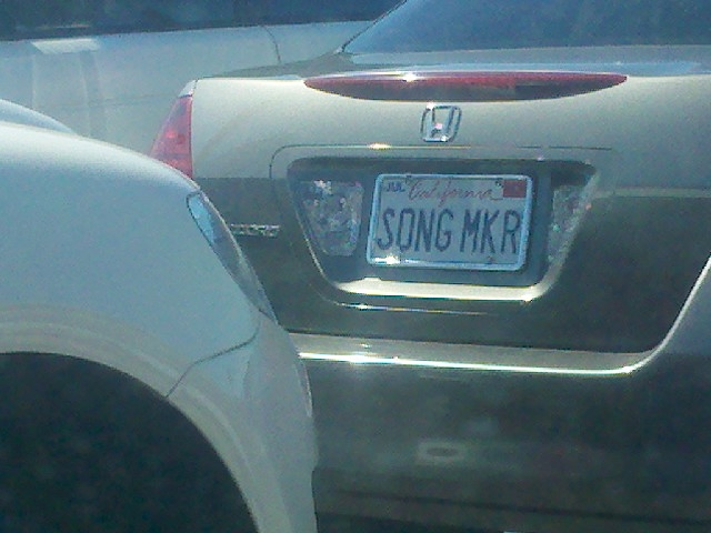 funny song quotes. Funny License Plate #262